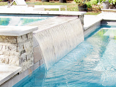 Pool with Water Features